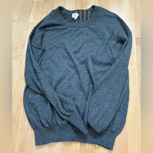 Charcoal Gray Crewneck Cashmere Sweater